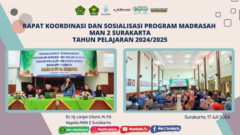 Rapat Koordinasi dan Sosialisasi Program Madrasah MAN 2 Surakarta Tahun Pelajaran 2024/2025