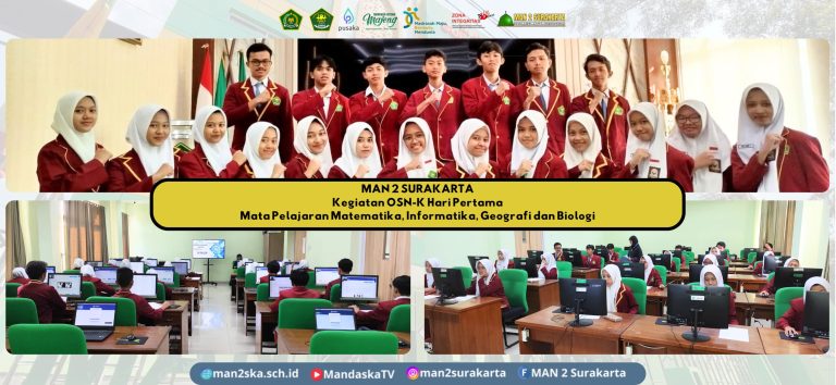 Semangat Juang Peserta Didik MAN 2 Surakarta Ikuti OSN-K Hari Pertama