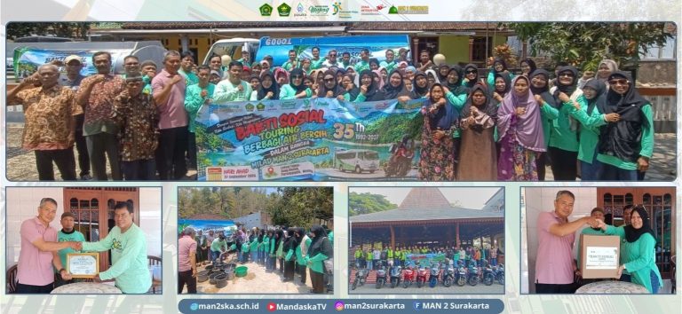 Awali Rangkaian Milad ke-35, MAN 2 Surakarta Gelar Touring Peduli dan Salurkan Puluhan Tangki Air Bersih ke Pelosok Wonogiri